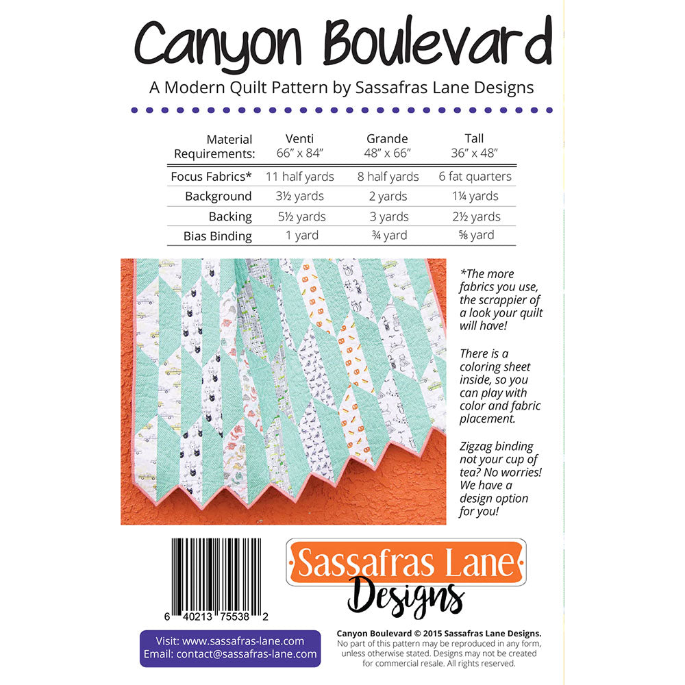 Canyon Boulevard Quilt Pattern image # 104459