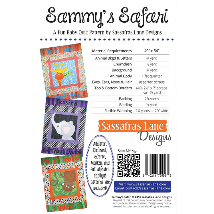 Sammy's Safari Quilt Pattern image # 104895