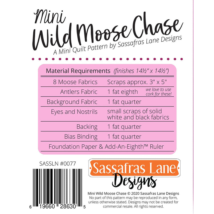 Mini Wild Moose Chase Mini Quilt Pattern image # 104317