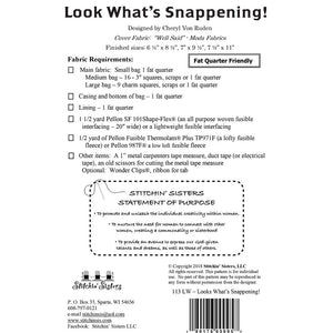 Look What's Snappenin' Bag Pattern image # 44373