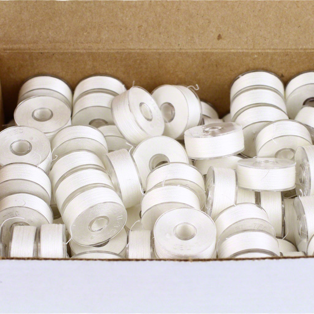 Prewound Bobbins, Style L, White - 144pk image # 40271