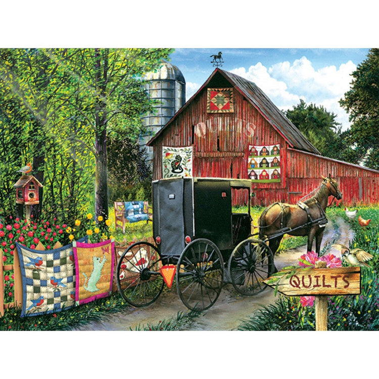 Amish Quilt Sale 1000pc Jigsaw Puzzle image # 80662