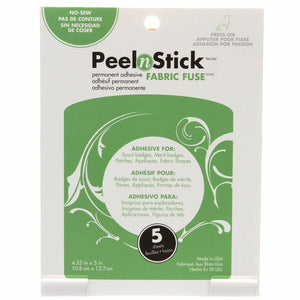 Fabric Fuse Peel 'N Stick Sheets (5ct), 4-1/4" x 5" image # 64098