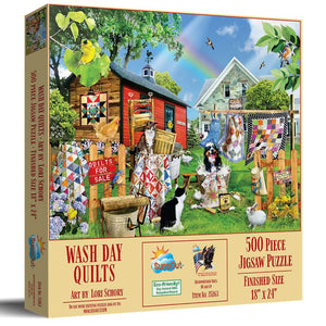 Wash Day Quilts 500pc Jigsaw Puzzle image # 109239