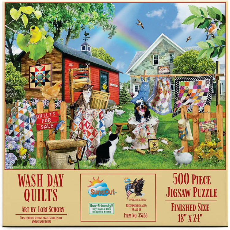 Wash Day Quilts 500pc Jigsaw Puzzle image # 109240