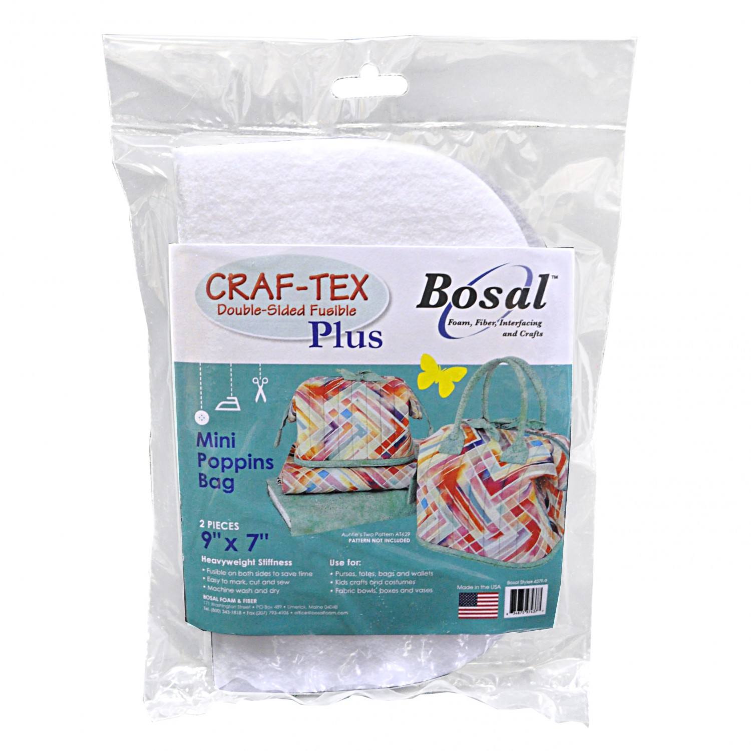 Bosal Craf-Tex Heavyweight Stabilizer, Double-Sided Fusible Plus (2pk) image # 52599