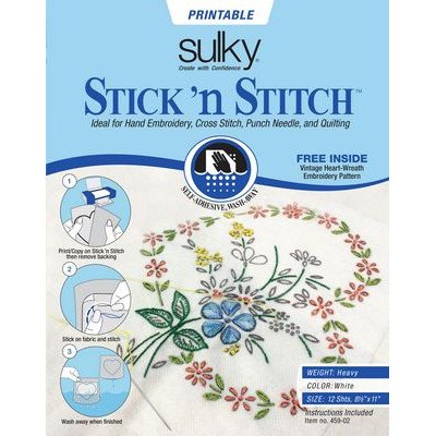 Sulky Stick'n Stitch Stabilizer, 8-1/2" x 11" image # 29682