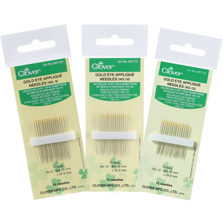 Clover, Gold Eye Applique/Shaprs Needles (15pk) image # 87458