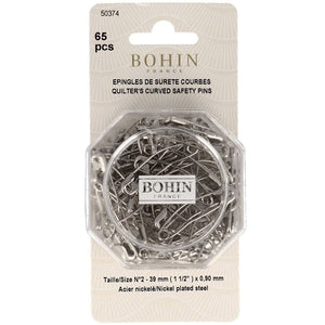 Bohin Quilter's Curved Safety Pins, 1-1/2" (65pk) image # 85928