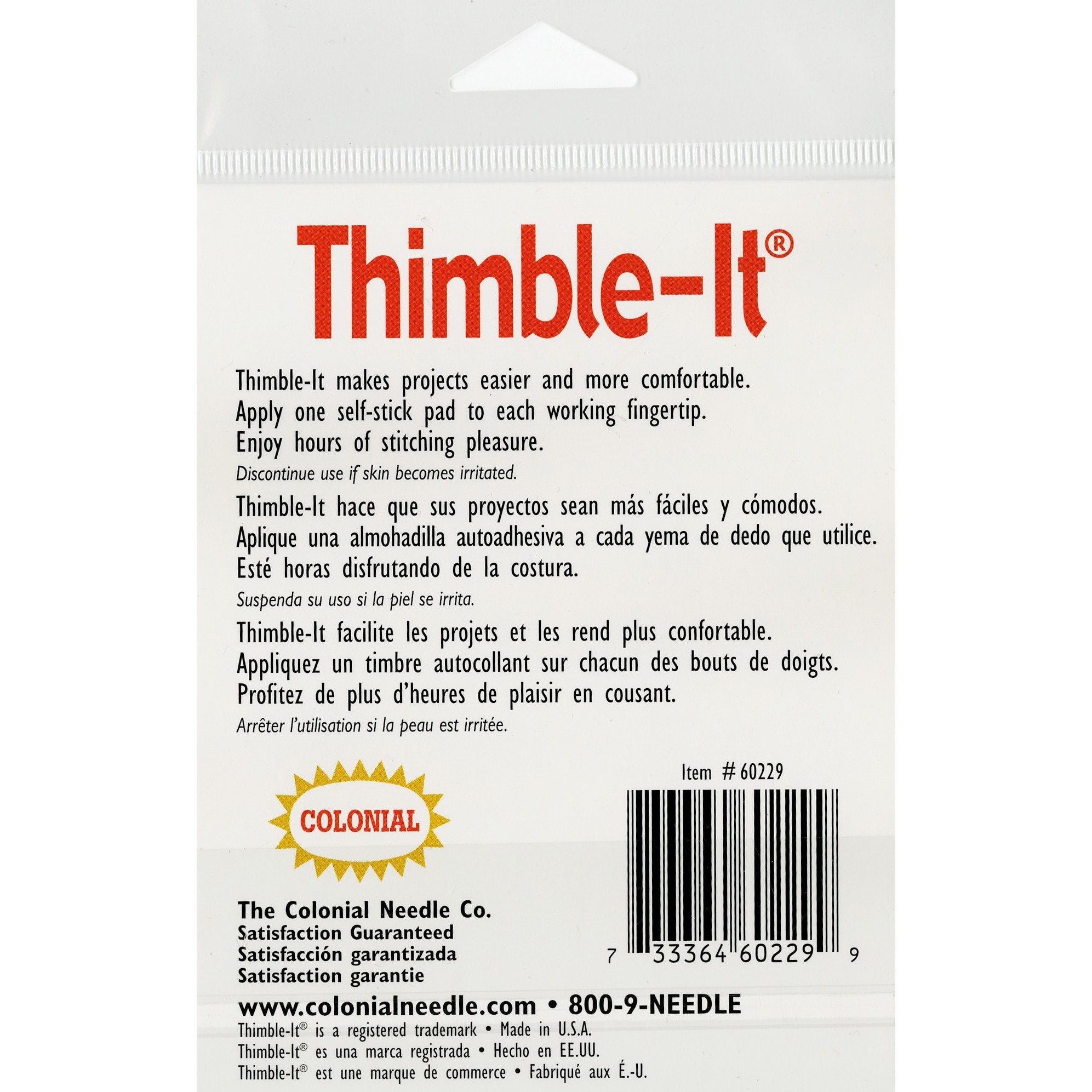 Thimble-It, Self-Stick Oval Pads (64pk), Colonial Needle image # 37573