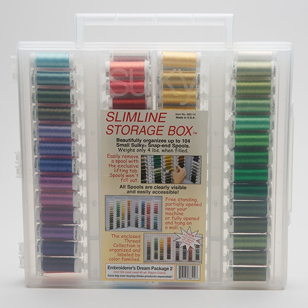 Sulky, Slimline Case with Embroiderer's Dream Thread Collection #2 - 104 Spools image # 58989