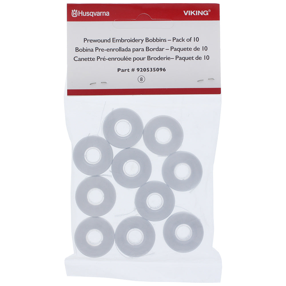 White Prewound Embroidery Bobbins - 10pk image # 69608