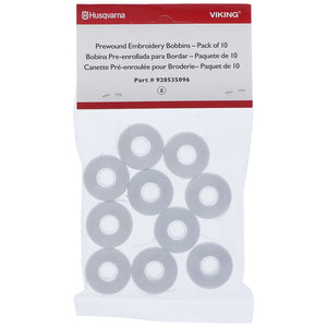 White Prewound Embroidery Bobbins - 10pk image # 69608