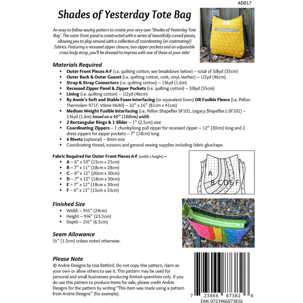 Shades of Yesterday Tote Bag Pattern image # 47264