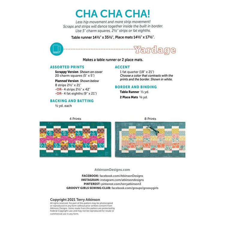 Cha Cha Cha! Table Runner Pattern image # 74568