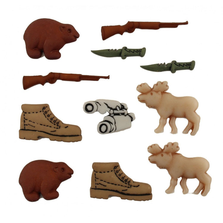 Hunting Buttons - 10pk image # 48715