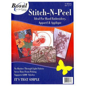 Bosal Stitch-N-Peel Hand Embroidery Stabilizer - 10pk image # 43804