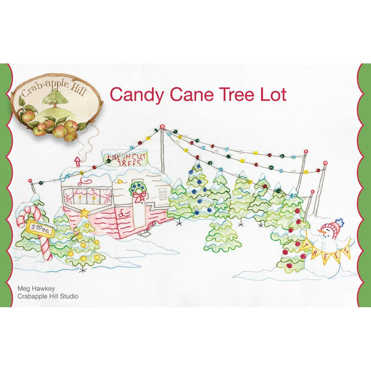 Candy Cane Tree Lot Hand Embroidery Pattern image # 35629