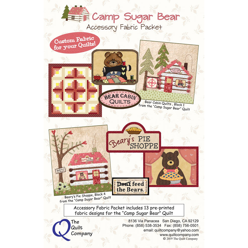 Camp Sugar Bear Accessory Fabric Packet image # 61057