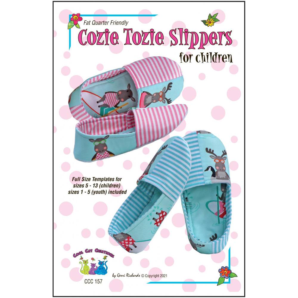 Children's Cozie Tozie Slippers Pattern, Cool Cat Creations image # 84951