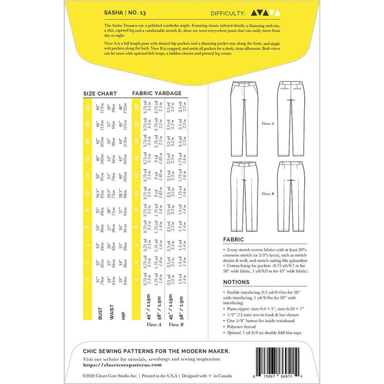 Sasha Boyfriend Jeans Pattern, Closet Core Patterns image # 68923