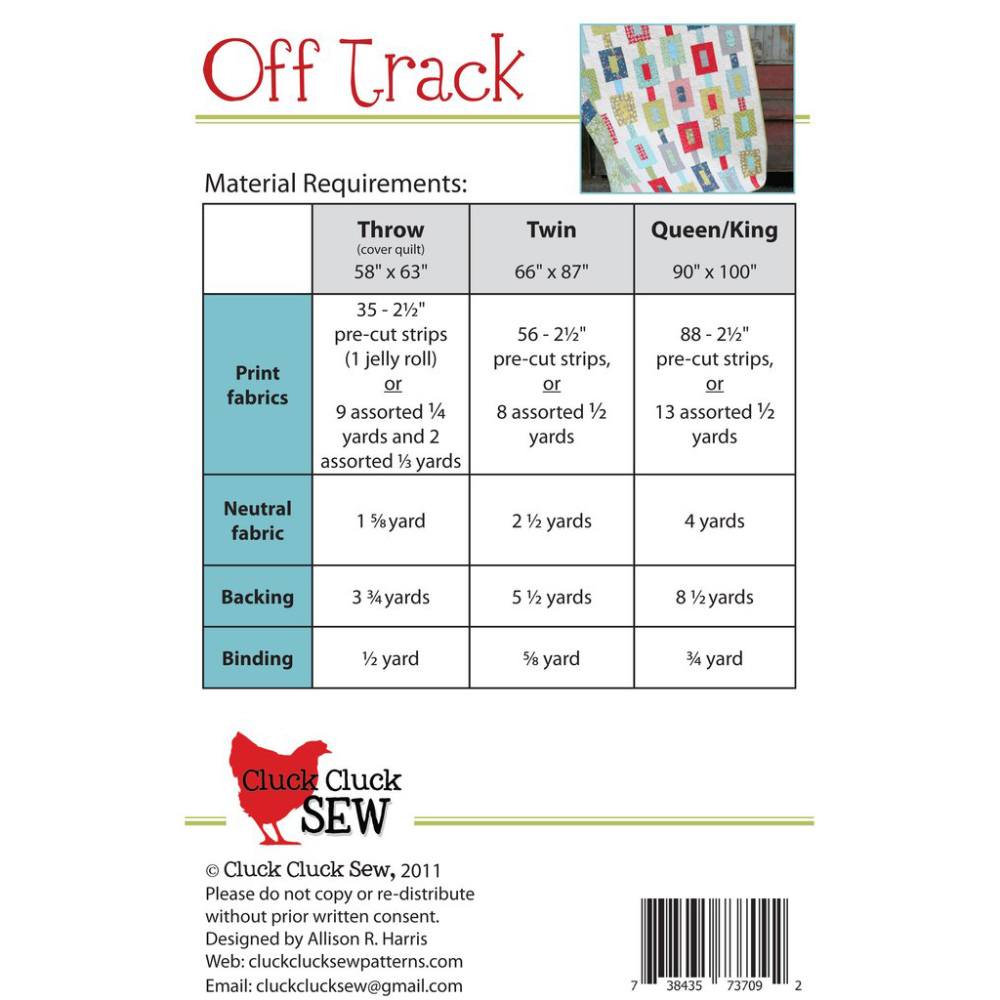 Off Track Quilt Pattern image # 77870