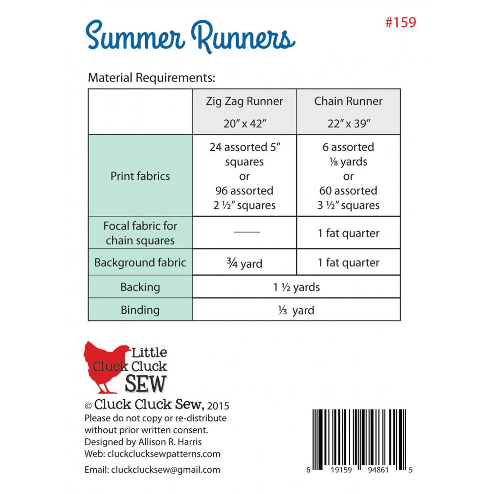 Summer Runners Pattern image # 77914