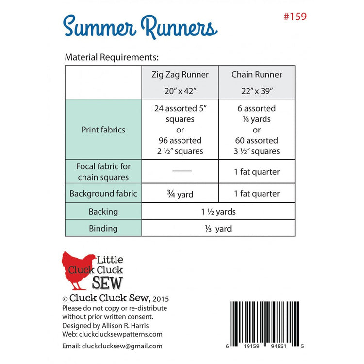 Summer Runners Pattern image # 77914