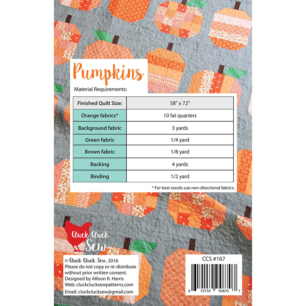 Pumpkins Quilt Pattern image # 78007