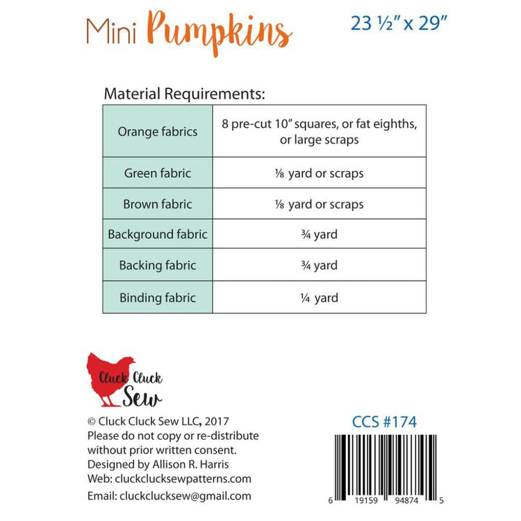 Mini Pumpkins Wall Hanging Pattern image # 77610