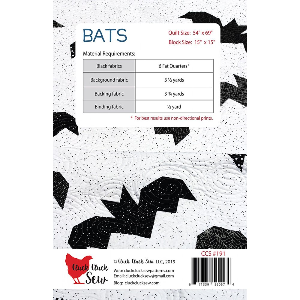 Bats Quilt Pattern image # 70013