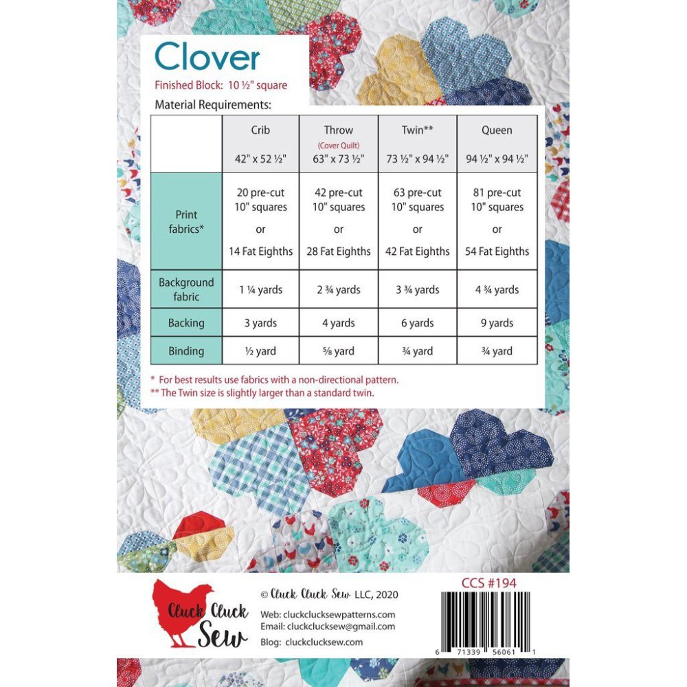 Clover Quilt Pattern image # 77707