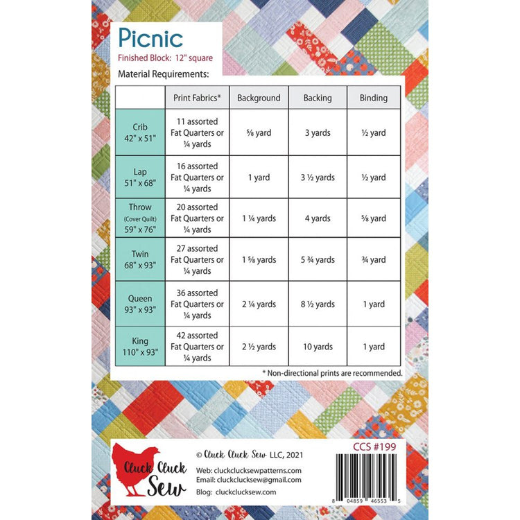 Picnic Quilt Pattern image # 77554