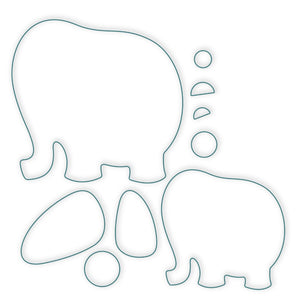 Crafter's Edge, Mama and Baby Elephant 9 Piece Die Set image # 50330