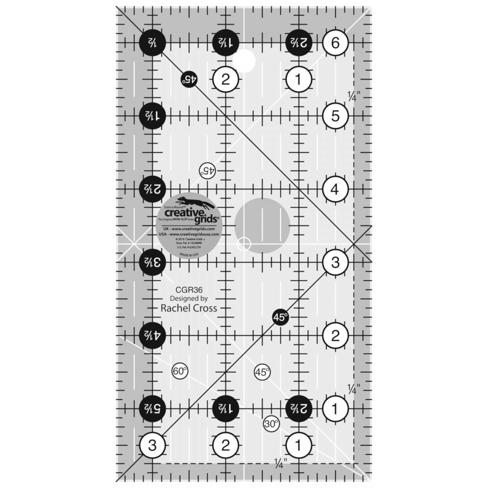 Creative Grids, Quilting Ruler 3-1/2" x 6-1/2" image # 57042