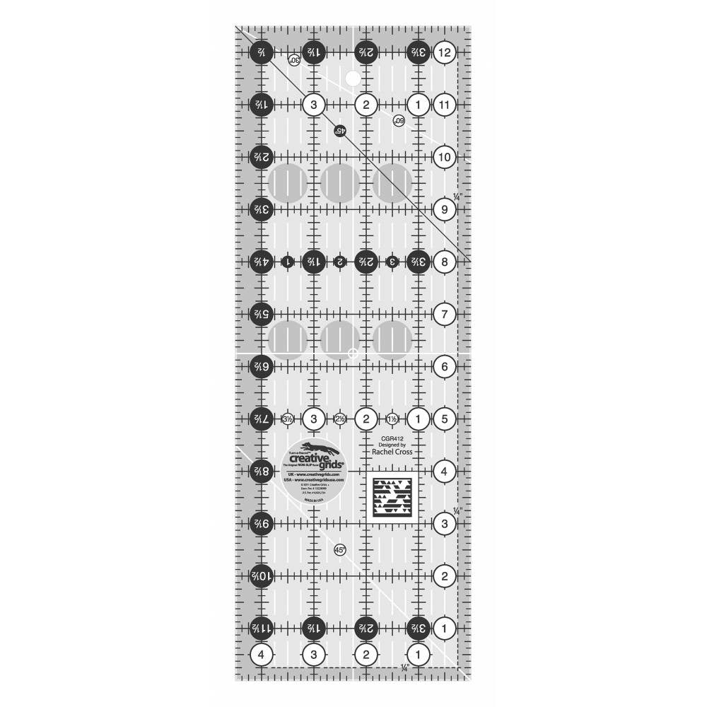 Quilting Ruler 4-1/2" x 12-1/2", Creative Grids image # 28941