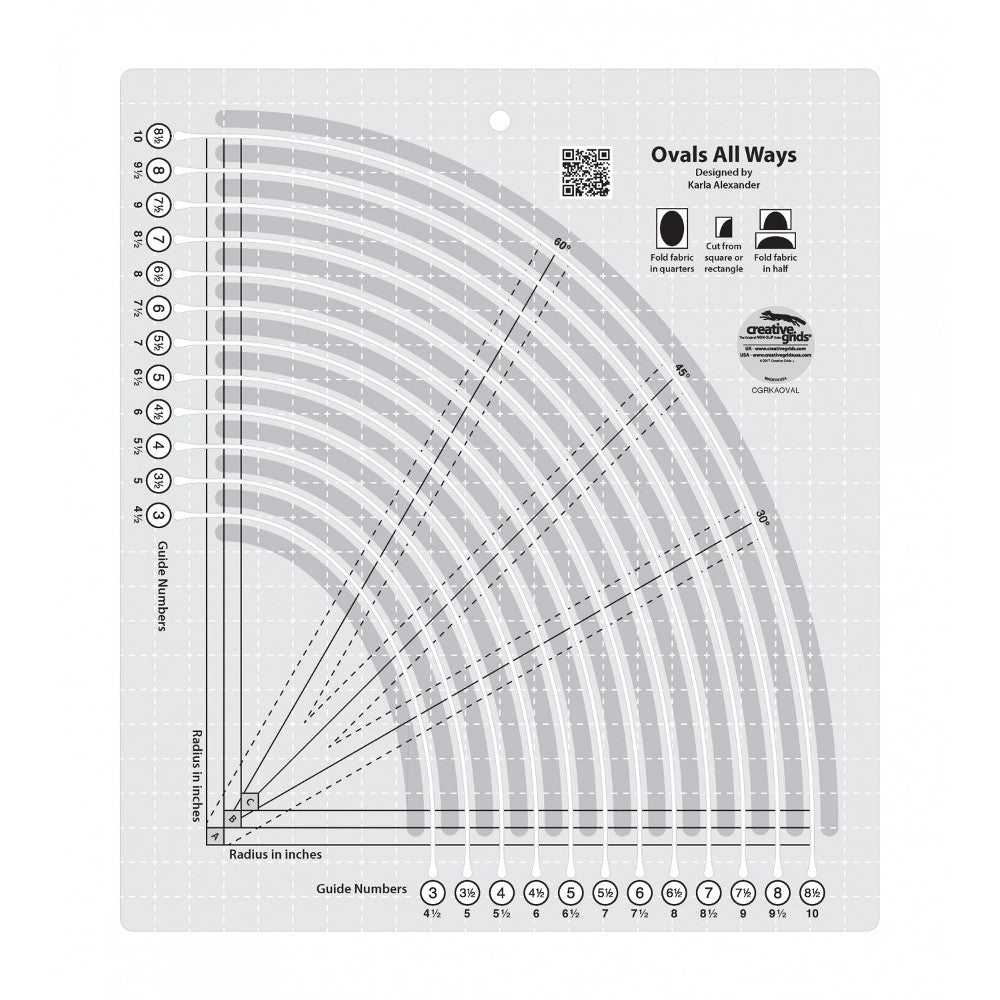 Ovals All Ways Quilt Ruler, Creative Grids image # 36597