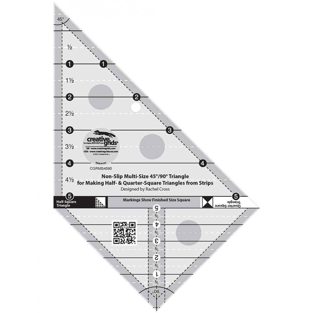 Multi Size Triangle 45 and 90 Degrees, Creative Grids image # 100110