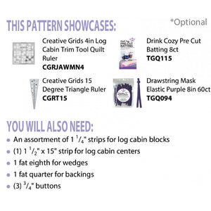 Cut Loose Press, Log Cabin Cozies Pattern image # 81042