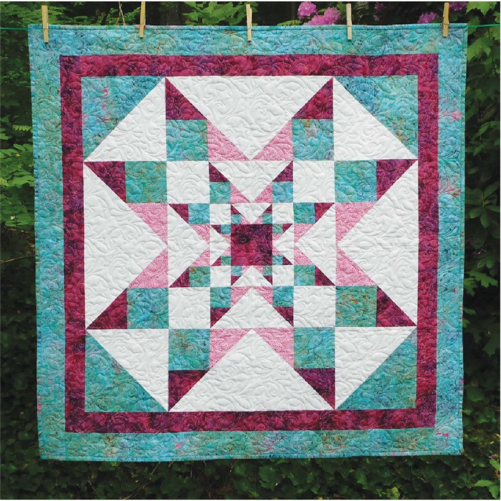 Cut Loose Press, Raspberry Stars Mini Quilt Pattern image # 98563