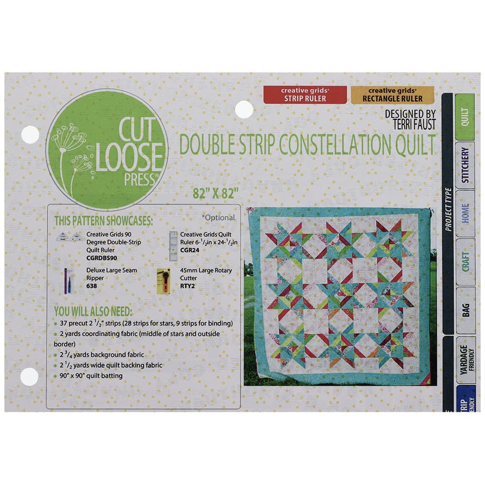 Cut Loose Press, Double Strip Constellation Quilt Pattern image # 96667