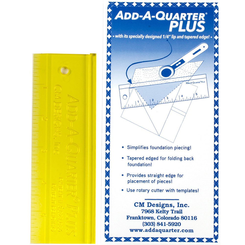 Add-A-Quarter Plus Ruler, 6" image # 66377