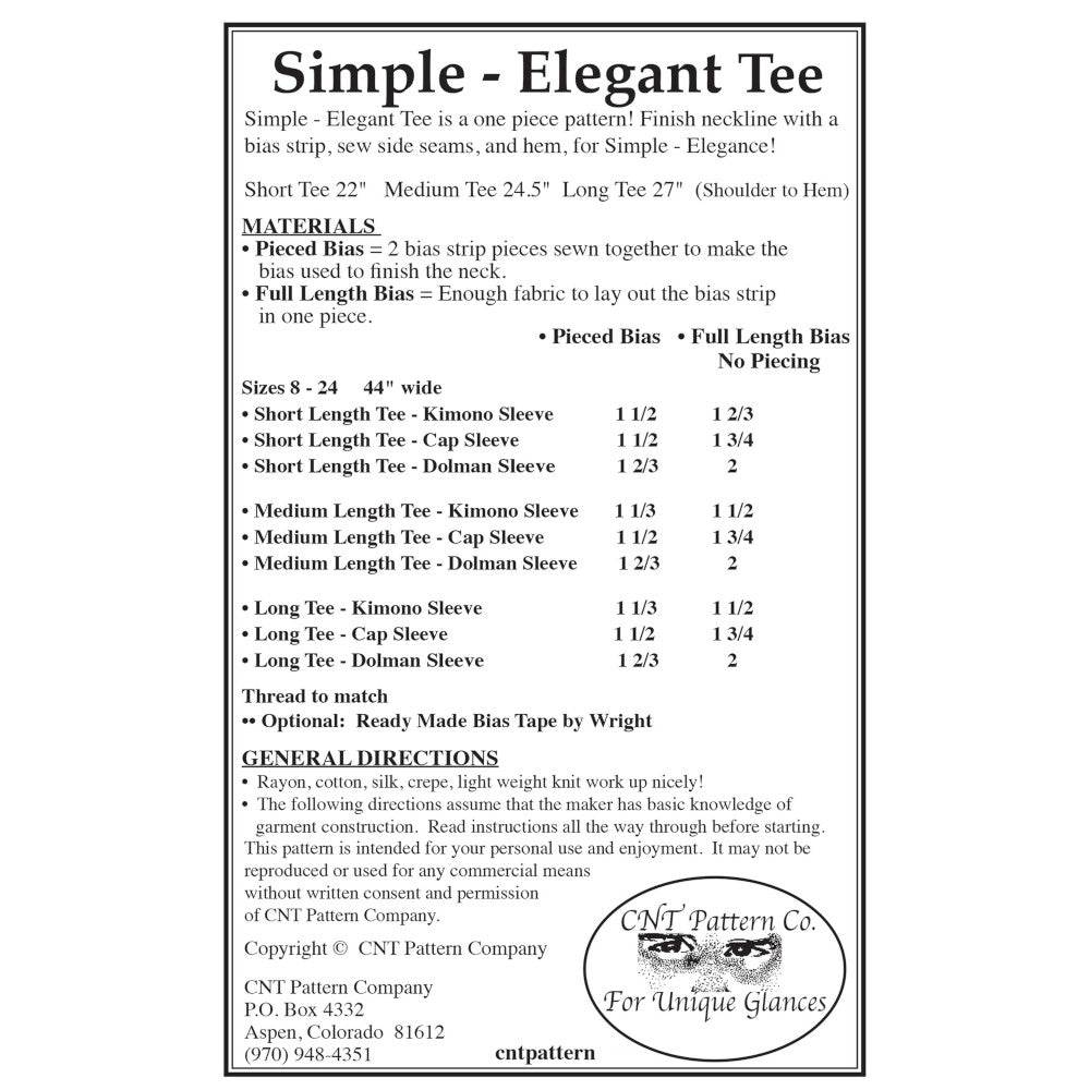 Simple Elegant Tee Pattern image # 49812