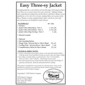 Easy Three-sy Jacket Pattern image # 50698