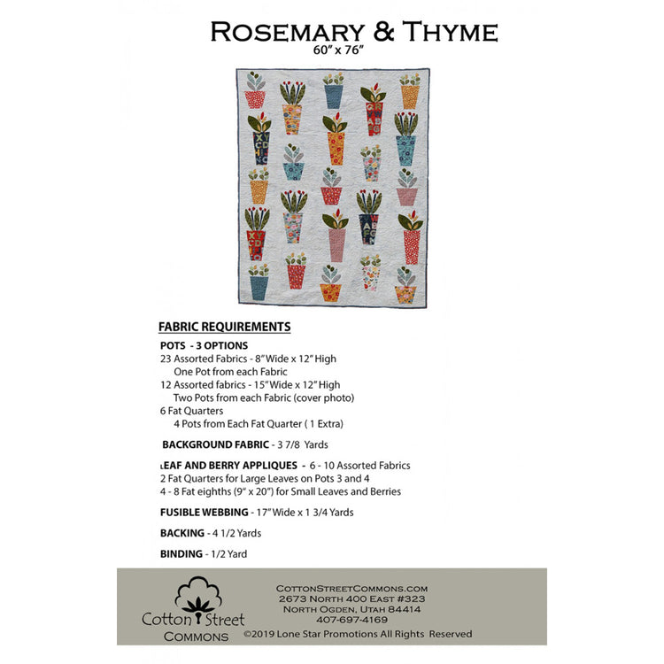 Rosemary & Thyme Quilt Pattern image # 79930