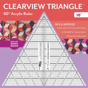 60 Degree Clearview Triangle Ruler (10") image # 106284