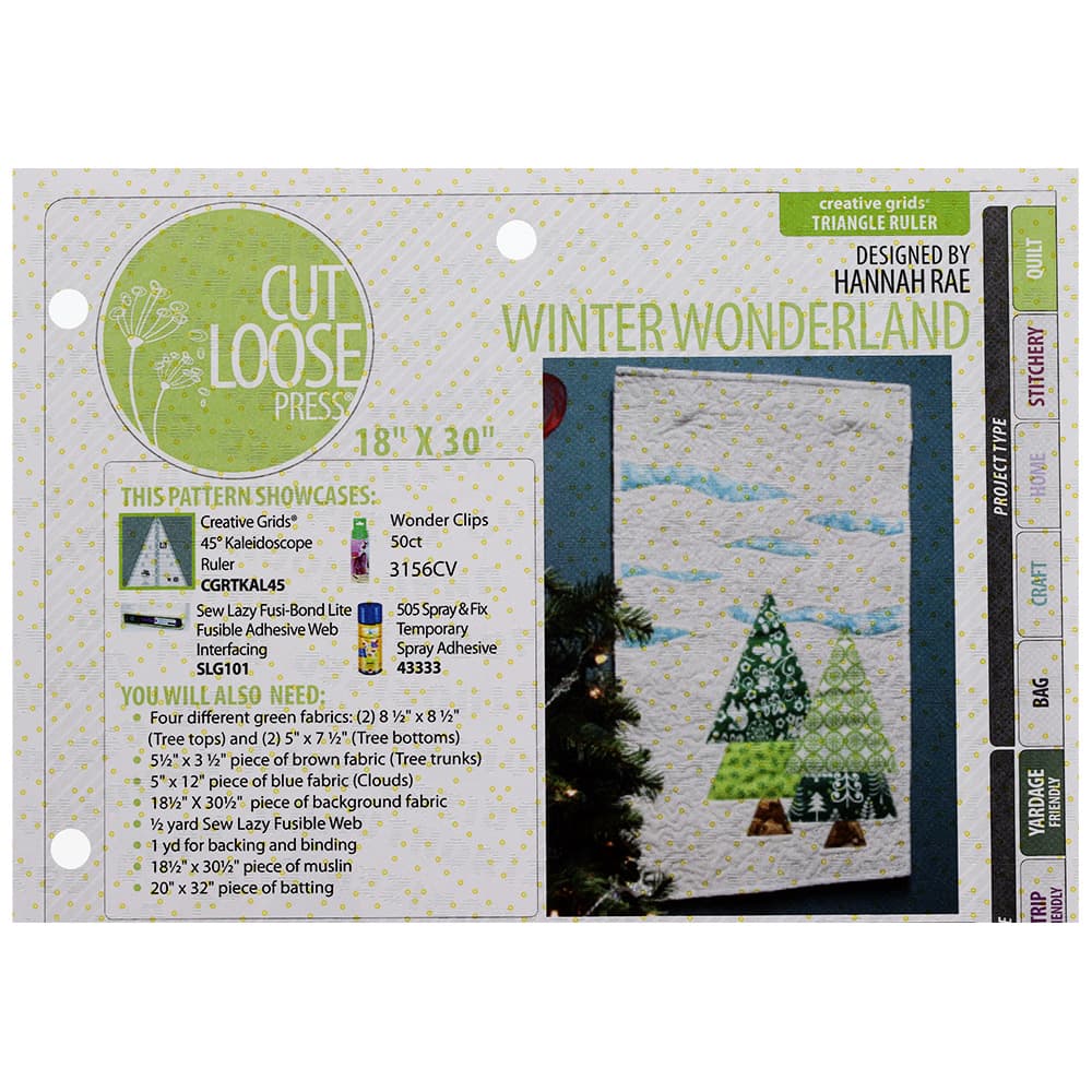 Cut Loose Press, Winter Wonderland Wall Hanging Pattern image # 96760