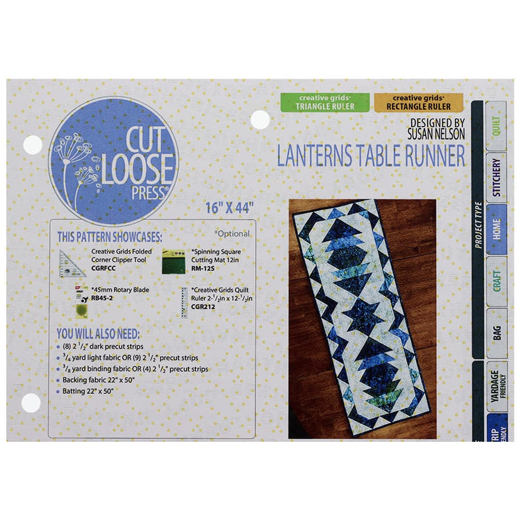 Cut Loose Press Lanterns Table Runner Pattern image # 96764