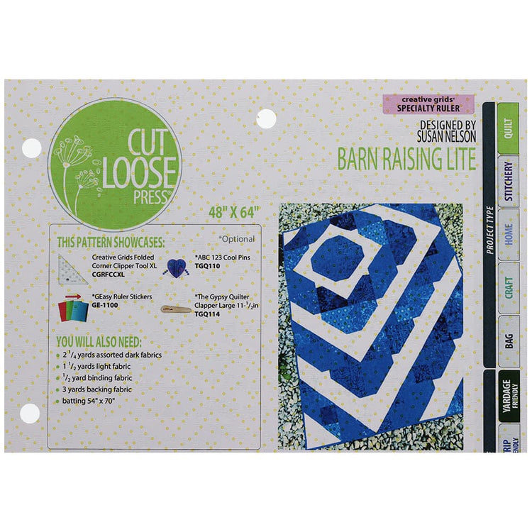 Cut Loose Press Barn Raising Lite Quilt Pattern image # 96766