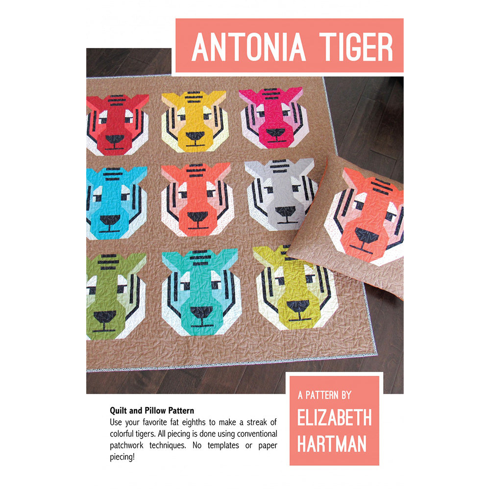 Antonia Tiger Quilt and Pillow Pattern image # 64430